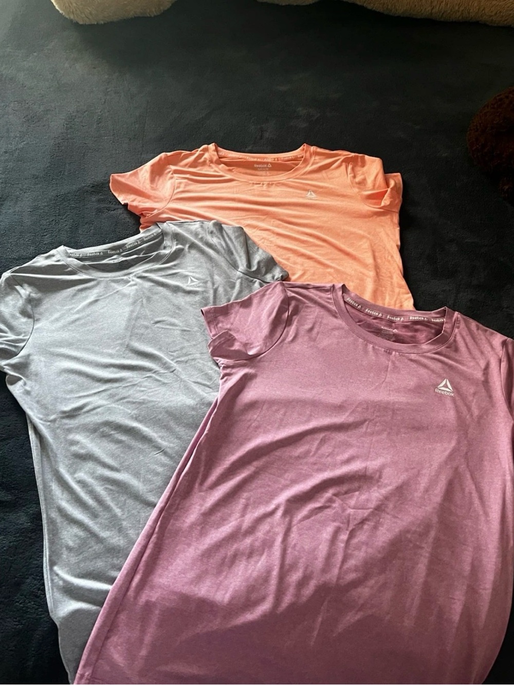 Reebok Short Sleeve Athletic Tees - Pink, Gray & Coral